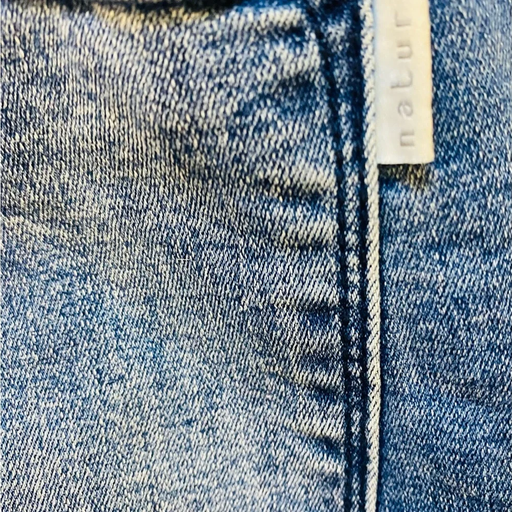 Distressed In Front and Back Nature Blue Women's Jeans - Picture 3 of 5